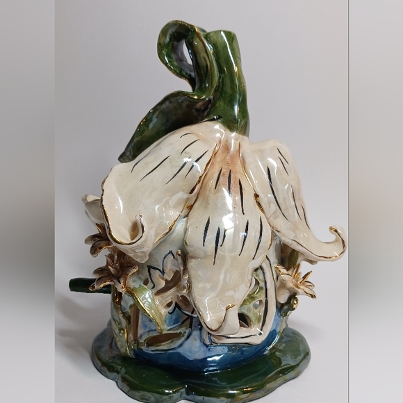 Blue Sky Fairy Lily Blossom Flower House Tealight Candle Holder 7" - Picture 3 of 6